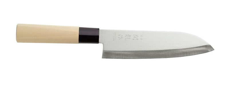 Japanisches Messer Santoku, Holz hell, (L)290mm